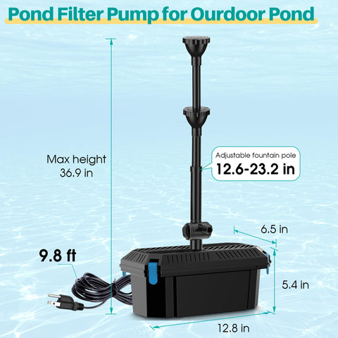 Biling filter pads and outlets arranged for easy setup