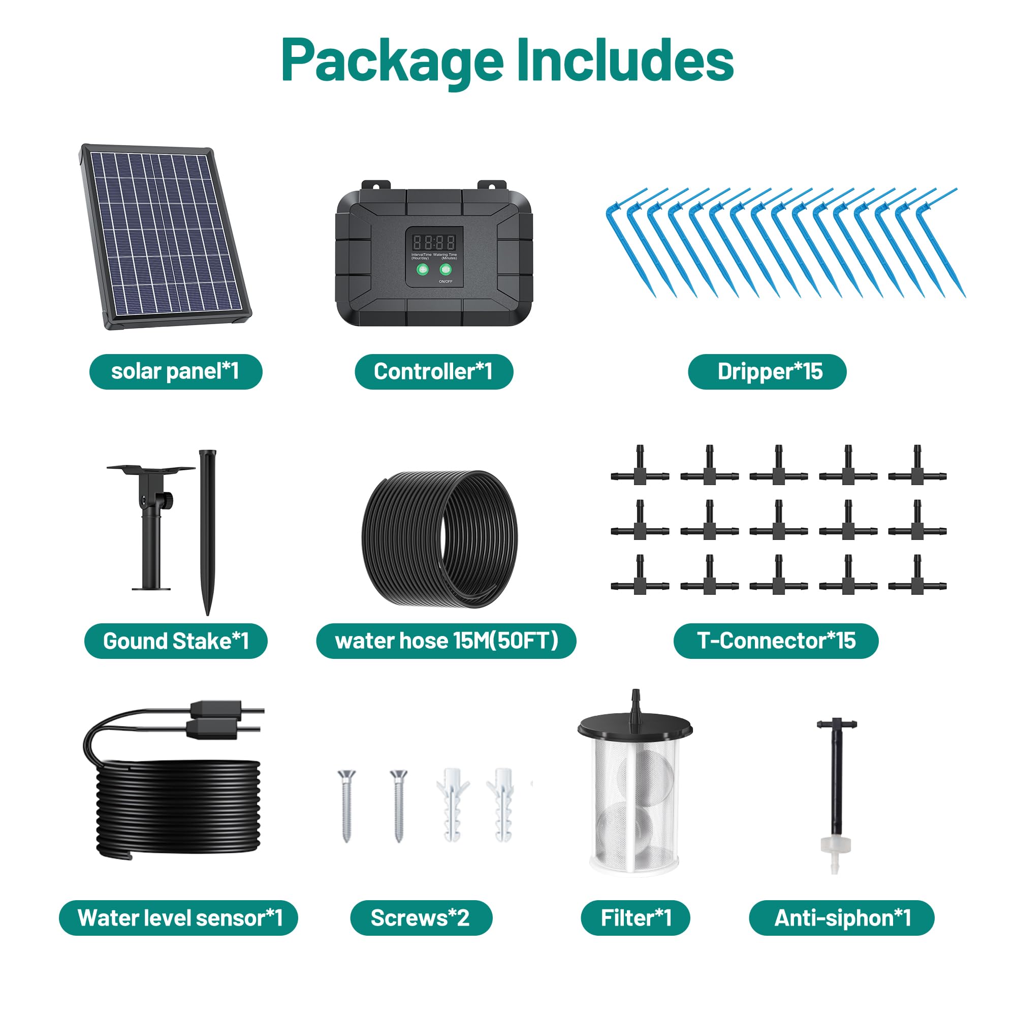 Biling outdoor garden setup showing versatile irrigation for balconies