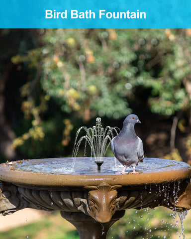 Biling outdoor water feature operates in sunlight with energy efficiency