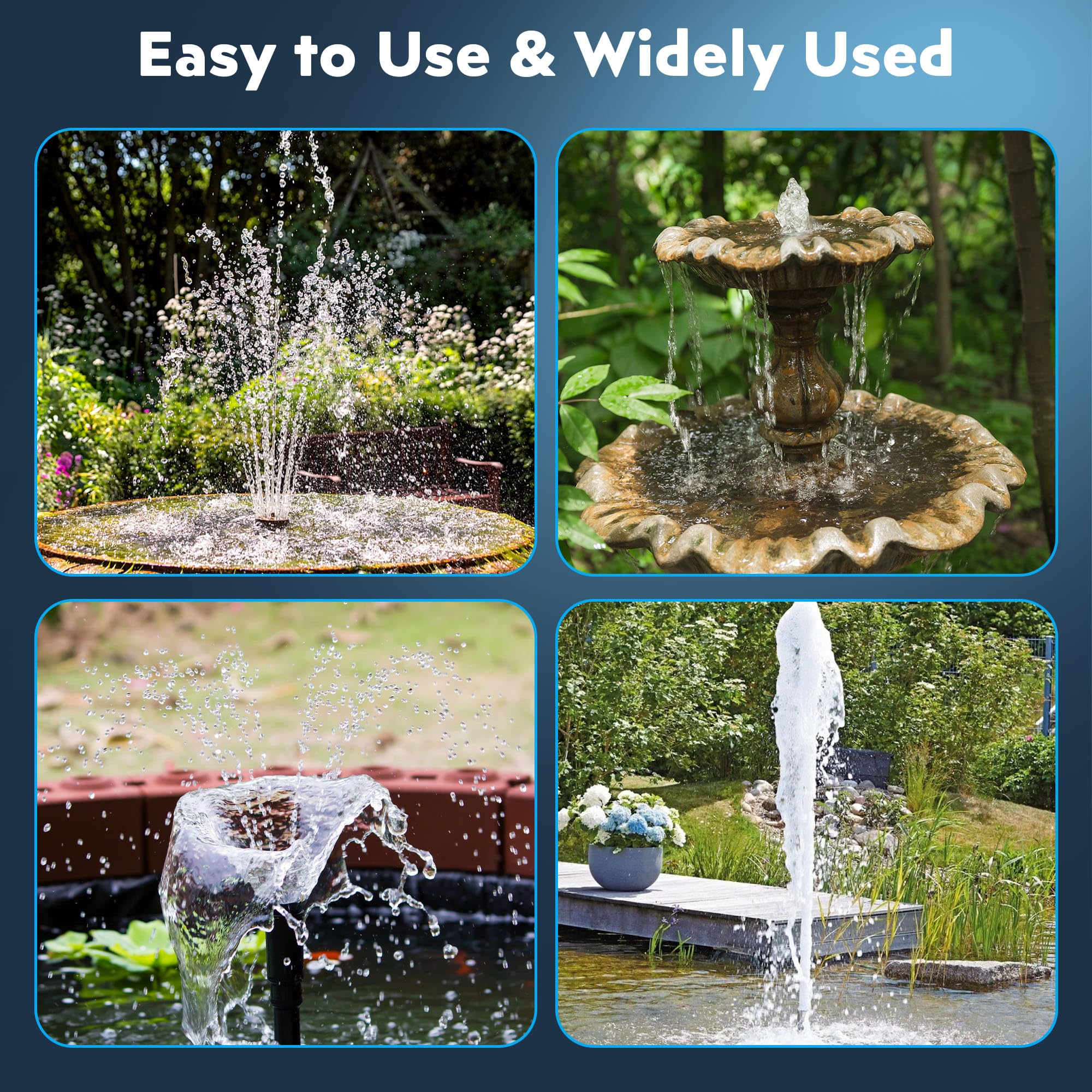 Biling Solar Pond Filter easy maintenance extends reliable water circulation