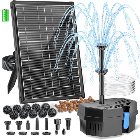 Biling Solar Pond Filter overview showing clear water for birds