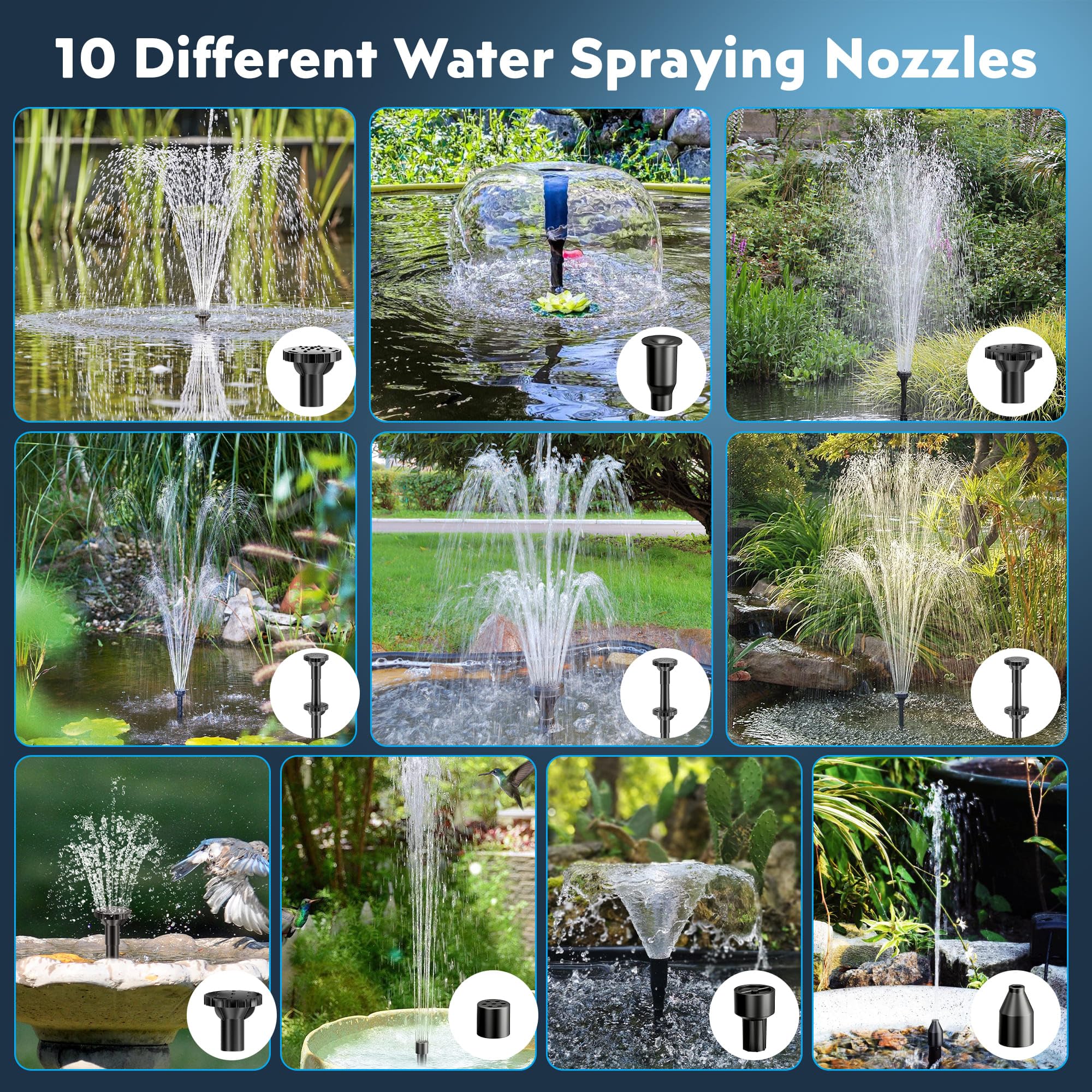 Biling Solar Pond Filter delivers clean water flow for small ponds and ornaments