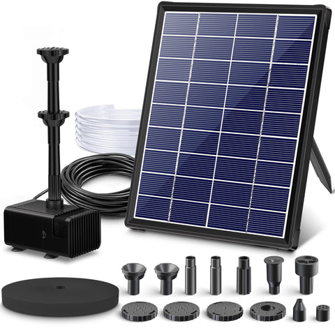 Biling solar pump panel setup for flexible placement and cooler water.