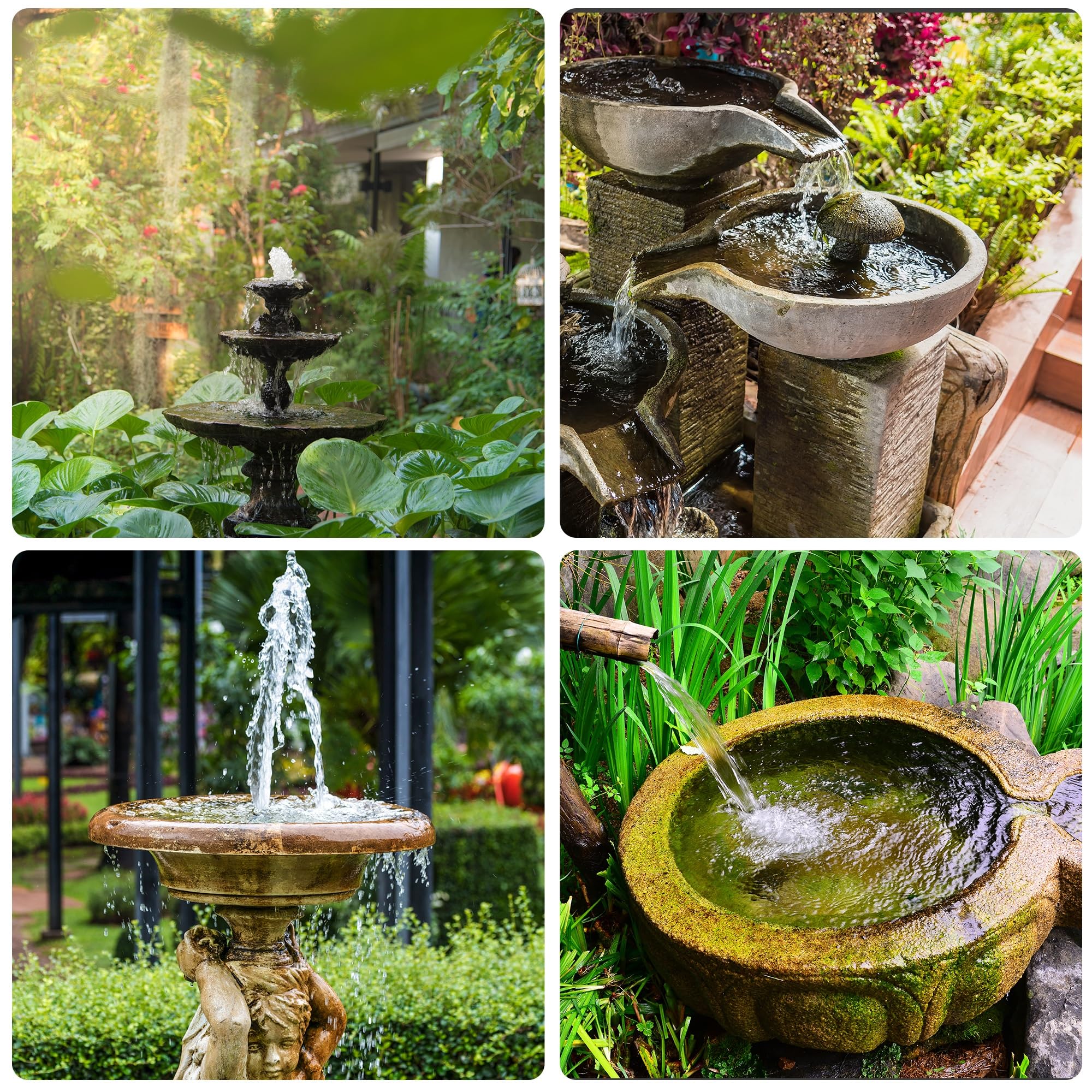 Biling sprinkler head attachment creates decorative spray for bird baths