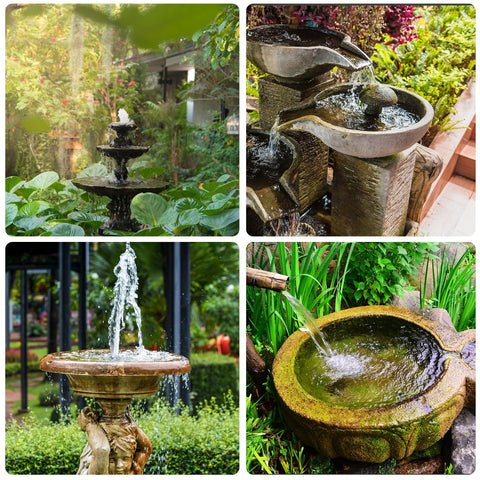 Biling sprinkler head attachment creates decorative spray for bird baths