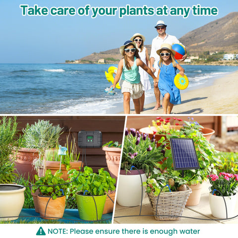 Biling water output display 800-900 ml per minute for multi-plant watering