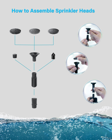 Biling water pipe connectors support flexible fountain setup