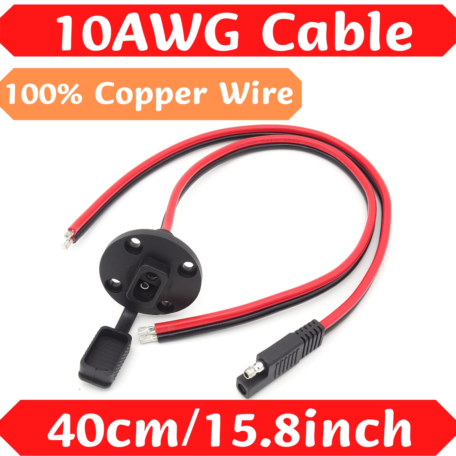 Billion wealth 1.3ft SAE extension cable; flexible routing for tight spaces.