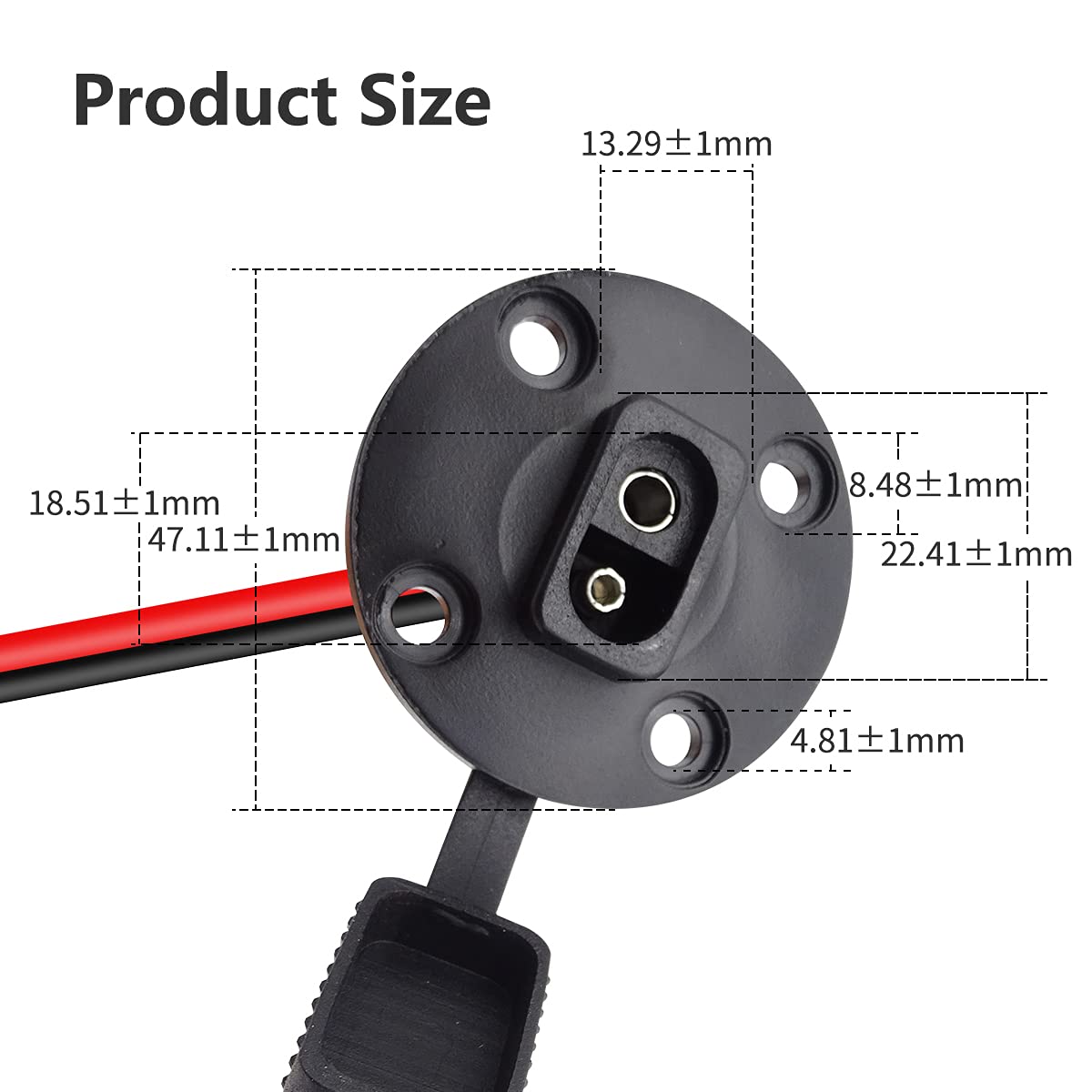Billion wealth dust-proof cap protects the SAE plug from moisture.