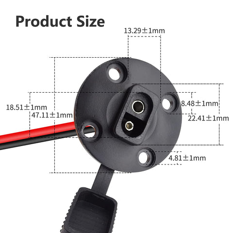 Billion wealth dust-proof cap protects the SAE plug from moisture.