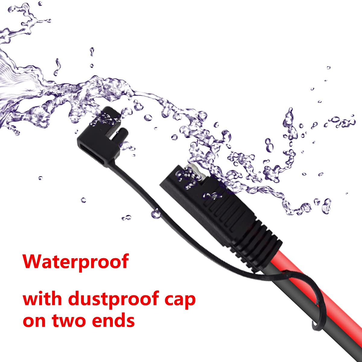 Billion wealth waterproof dust cap protecting SAE connector outdoors