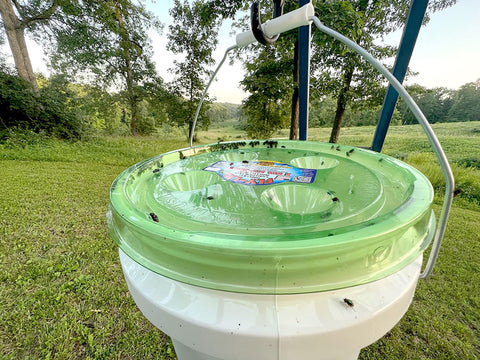Simple bait setup with Billy-Bob Fly-Lid for quick use.