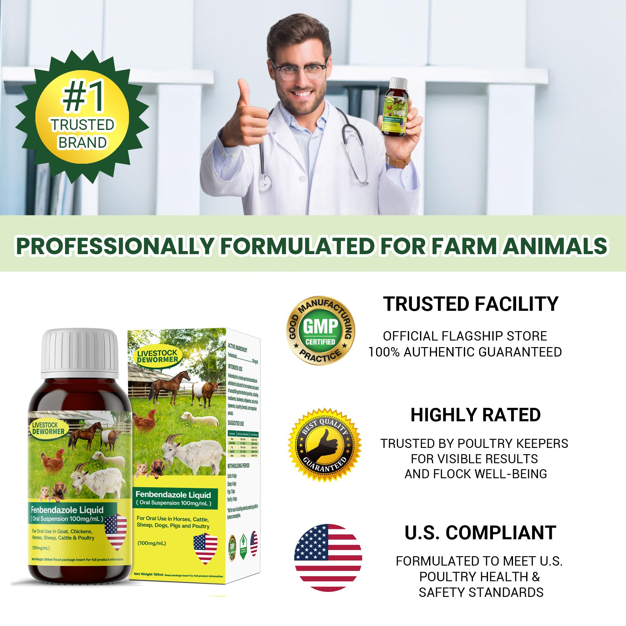 Bingbrofam dewormer 100 ml packaging ready for regular use