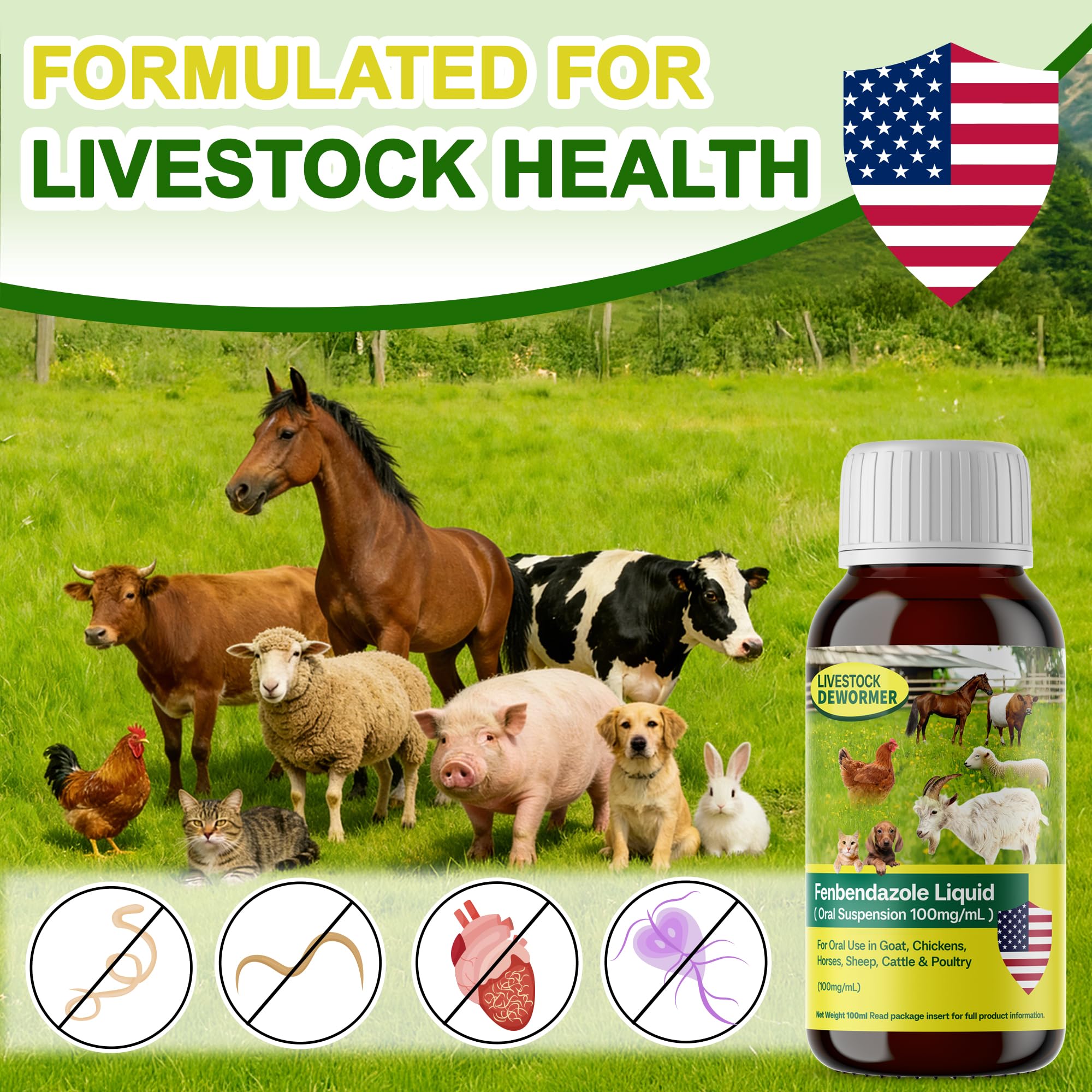Bingbrofam dewormer dosing cup for easy, accurate measurement