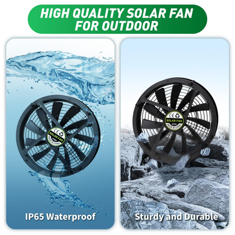 BINGLUX outdoor-use fan ensures safe, powered ventilation in sheds and chicken coops.