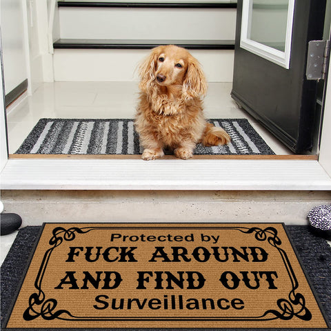 BinHang entrance mat layout showcase highlighting low-profile design that fits under doors.