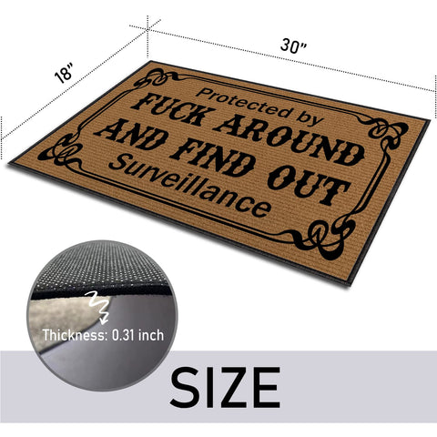 BinHang rubber backing texture detail emphasizing non-slip grip for safe entryways.