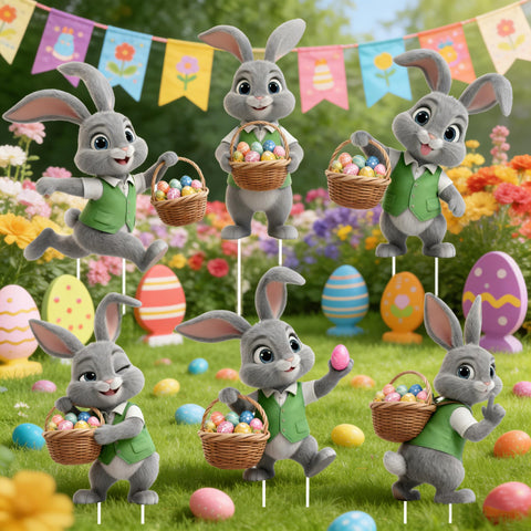 Binkahui Easter decor boosts curb appeal for home and events.