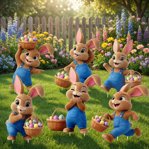 Binkahui Easter Bunny yard sign design 1 boosts curb appeal with a cheerful spring vibe