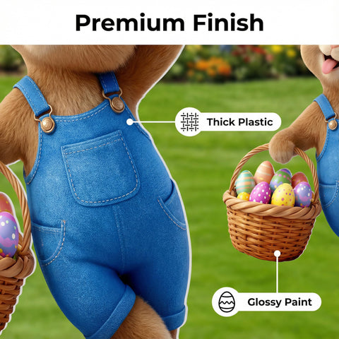 Binkahui Easter Bunny yard sign design 6 withstands wind rain and sun throughout spring