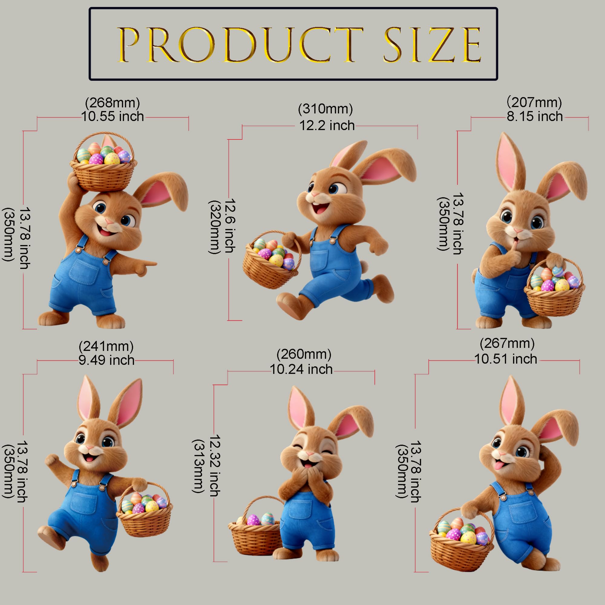 Binkahui Easter Bunny yard sign design 7 complements any garden or balcony