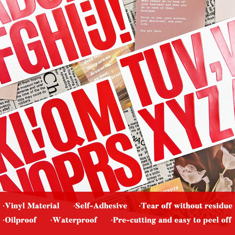 BINLINHONGO 140-letter set across 12 sheets enables versatile signage projects.