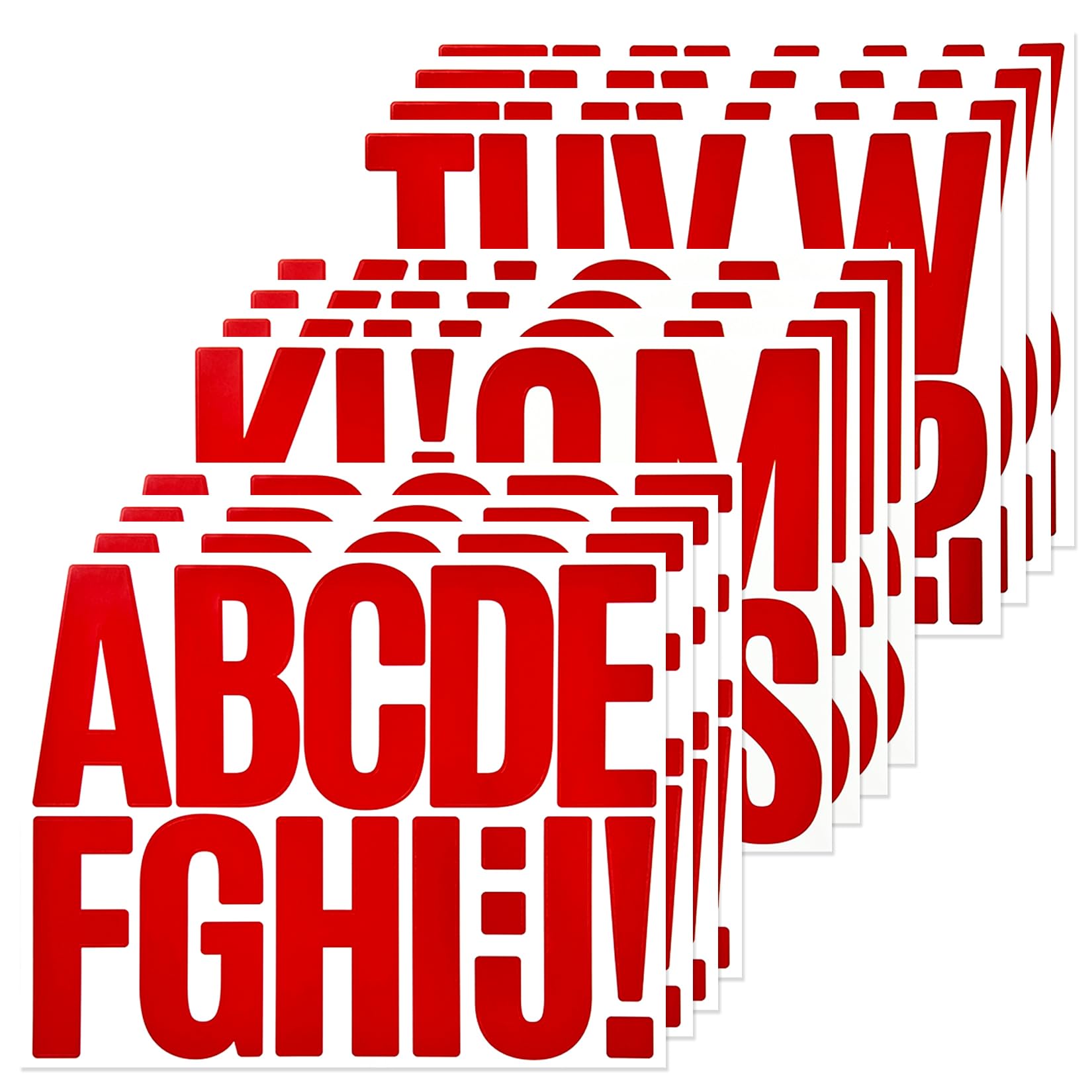 BINLINHONGO 3-inch red alphabet sticker on mailbox for clear outdoor signage.