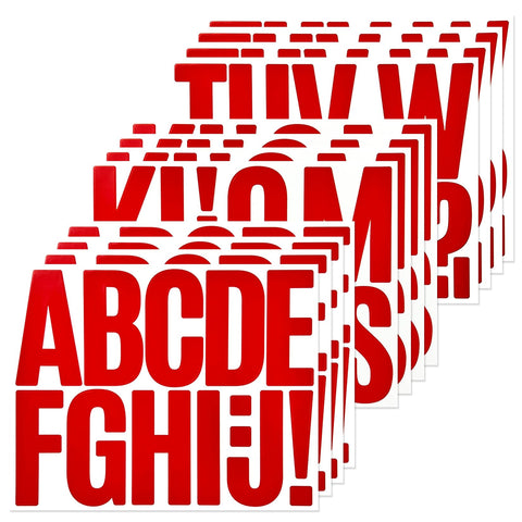 BINLINHONGO 3-inch red alphabet sticker on mailbox for clear outdoor signage.