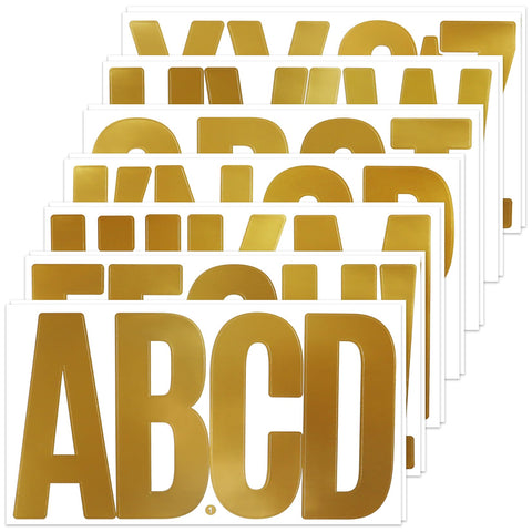 BINLINHONGO 78 gold alphabet stickers packaging for easy labeling and decor ideas.