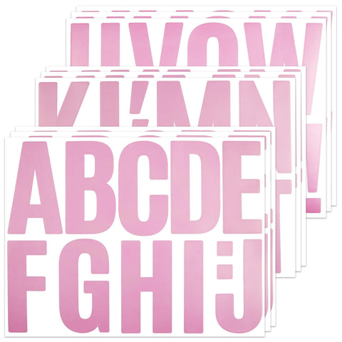 BINLINHONGO alphabet stickers 4-inch pink for bold mailbox labeling