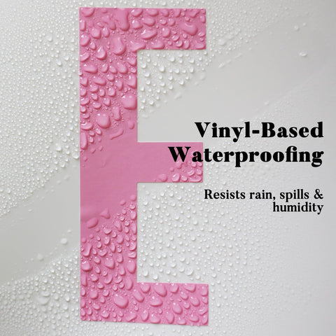 BINLINHONGO door and window stickers weatherproof pink letters