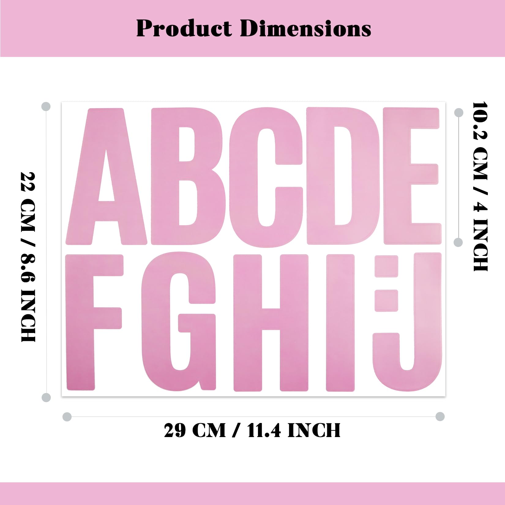 BINLINHONGO mailbox labels pink vinyl letters for easy door and window labeling