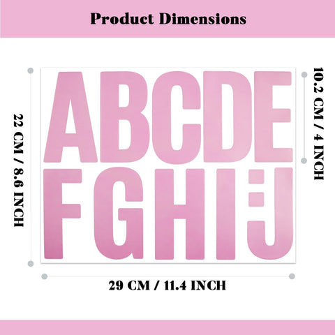 BINLINHONGO mailbox labels pink vinyl letters for easy door and window labeling