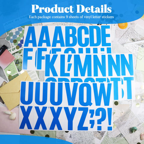 BINLINHONGO mailbox stickers outdoor-ready blue letters withstand weather.