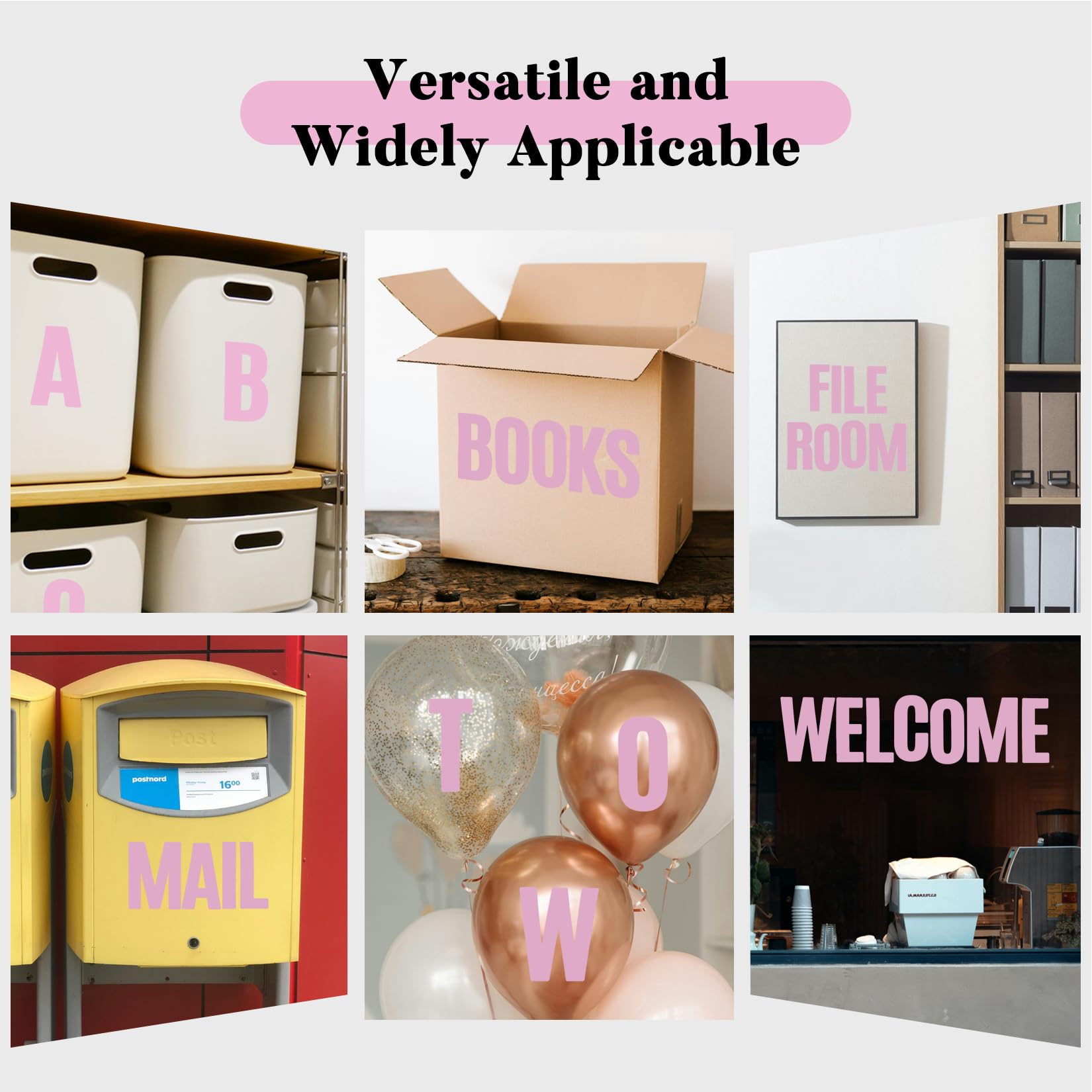 BINLINHONGO indoor outdoor use letters durable self-adhesive vinyl
