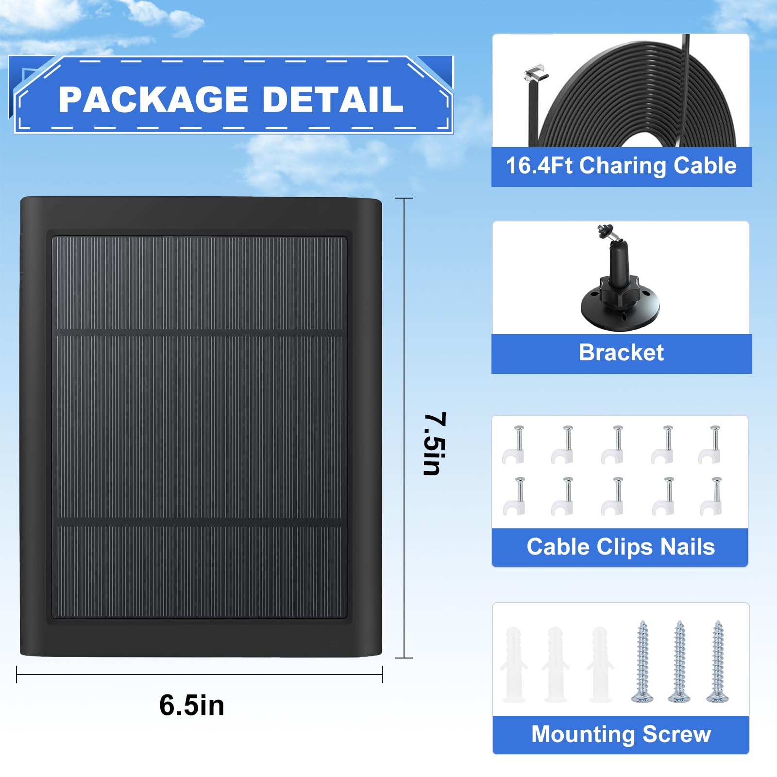 Binwacool 16.4ft extended cable and 360° mount support versatile installation.
