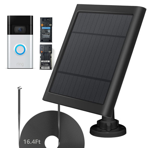 Binwacool solar panel for Ring Doorbell 5W keeps outdoors charging.