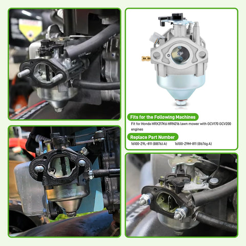 BioLion carburetor packaging showing included fuel filter and lines for Honda engines.