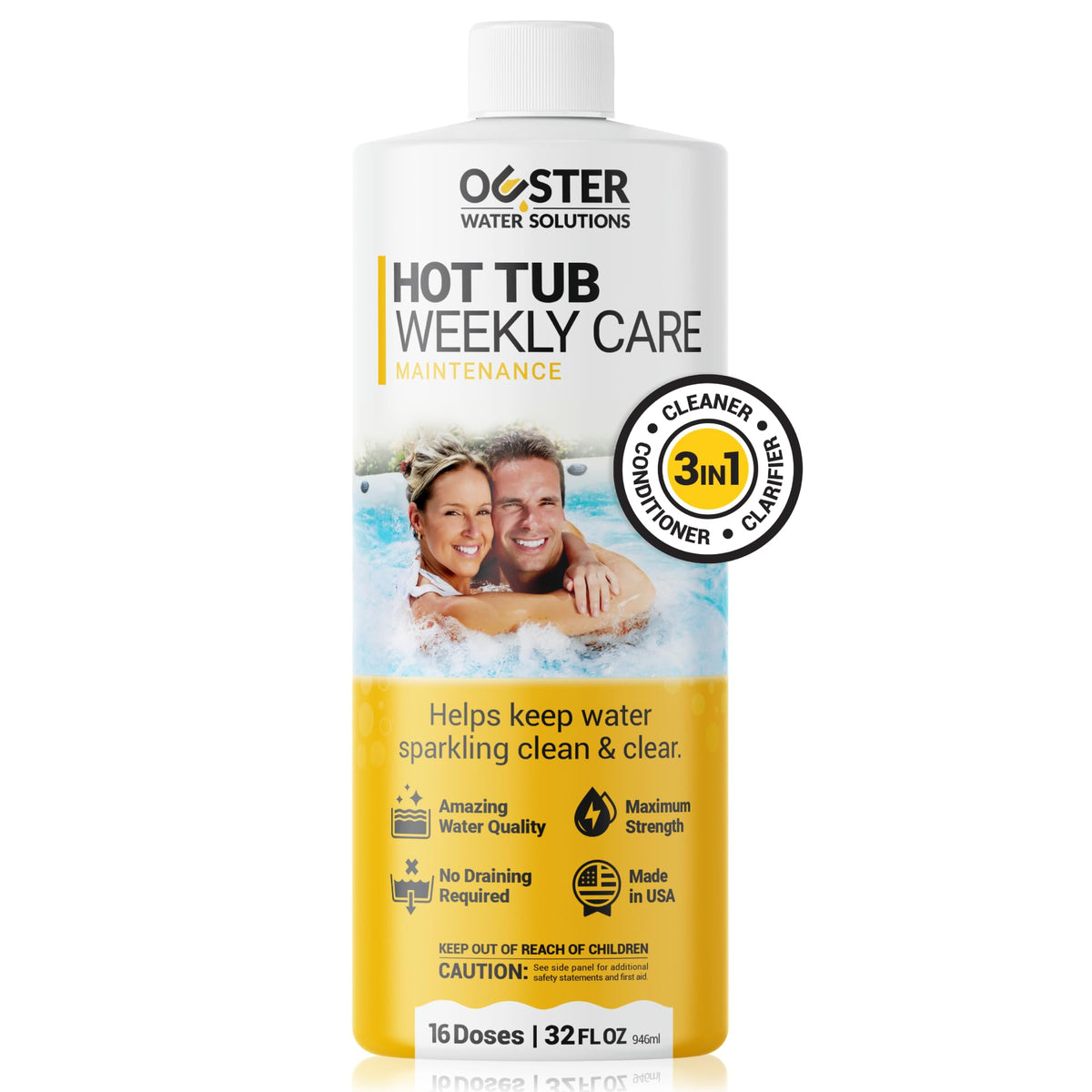 Bio Ouster 3in1 Weekly Care bottle for easy spa water maintenance.