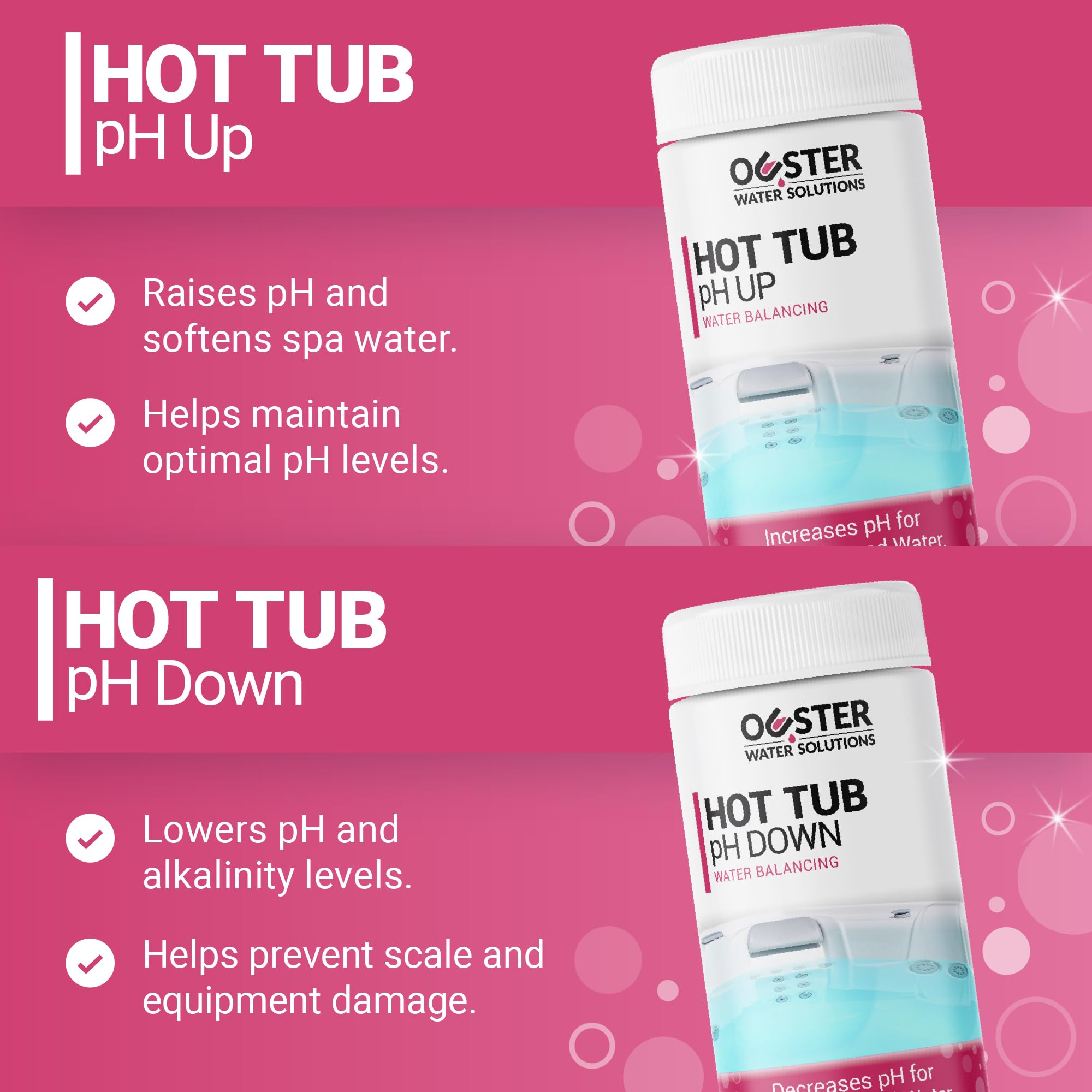 Bio Ouster alkalinity increaser stabilizes water balance for comfortable soaking