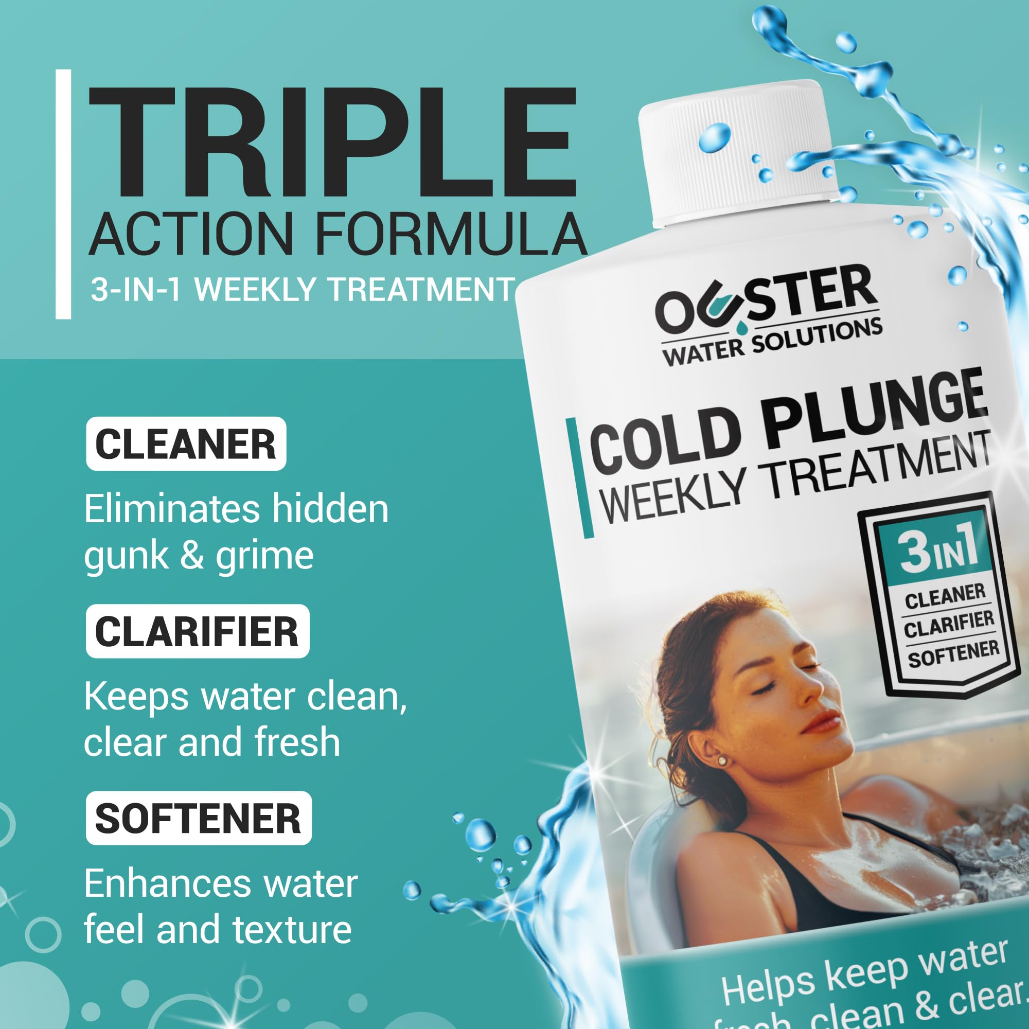 Bio Ouster ice bath water-clarity improves crystal-clear water for every session.