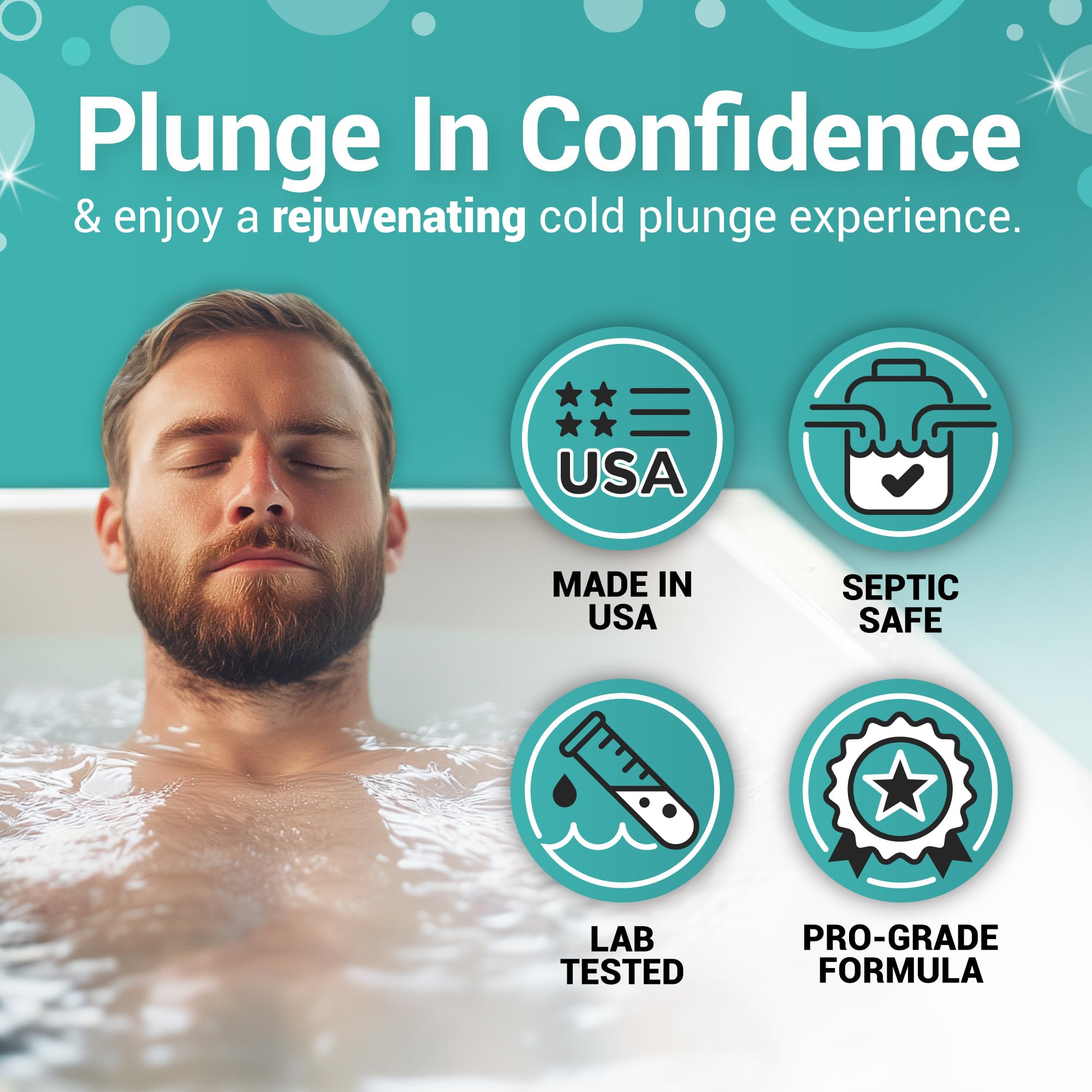 Bio Ouster portable inflatable ice bath cleaner maintains freshness in various setups.