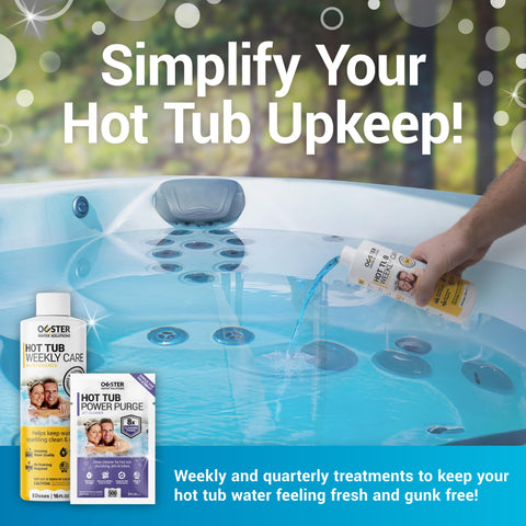 Bio Ouster Power Purge jet cleaner removing buildup from spa jets.