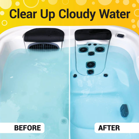 Bio Ouster spa water crystal-clear image showing sparkling water.