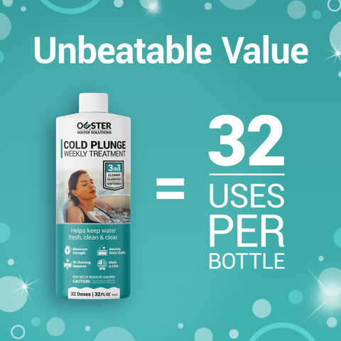Bio Ouster water-stabilizer pour cap reduces foam and build-up over time.