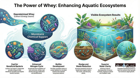 Bio Pure water clarity demonstration for ponds and aquariums.