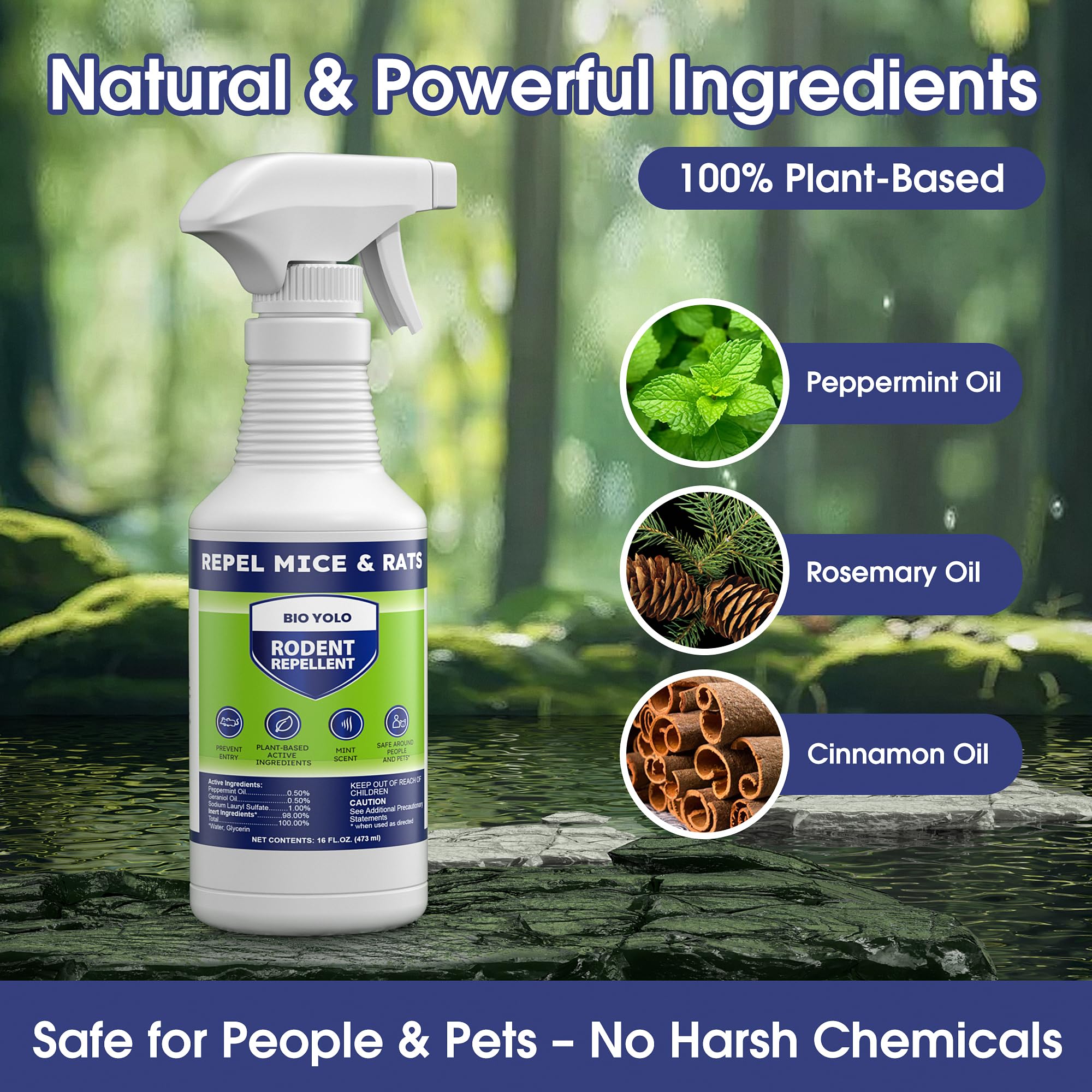 BIO YOLO outdoor use protects garden perimeter against rodents.