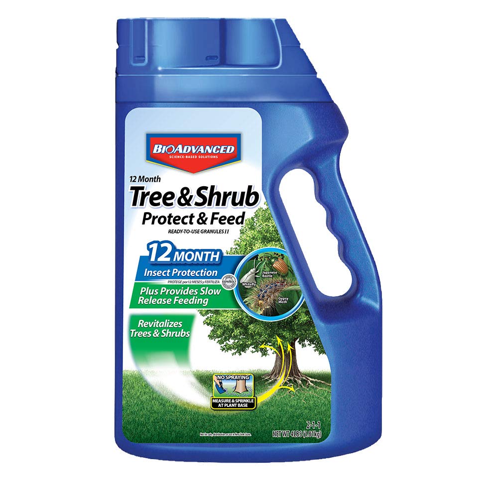 BioAdvanced 12 Month Protect and Feed II granules for year-long protection and feeding.