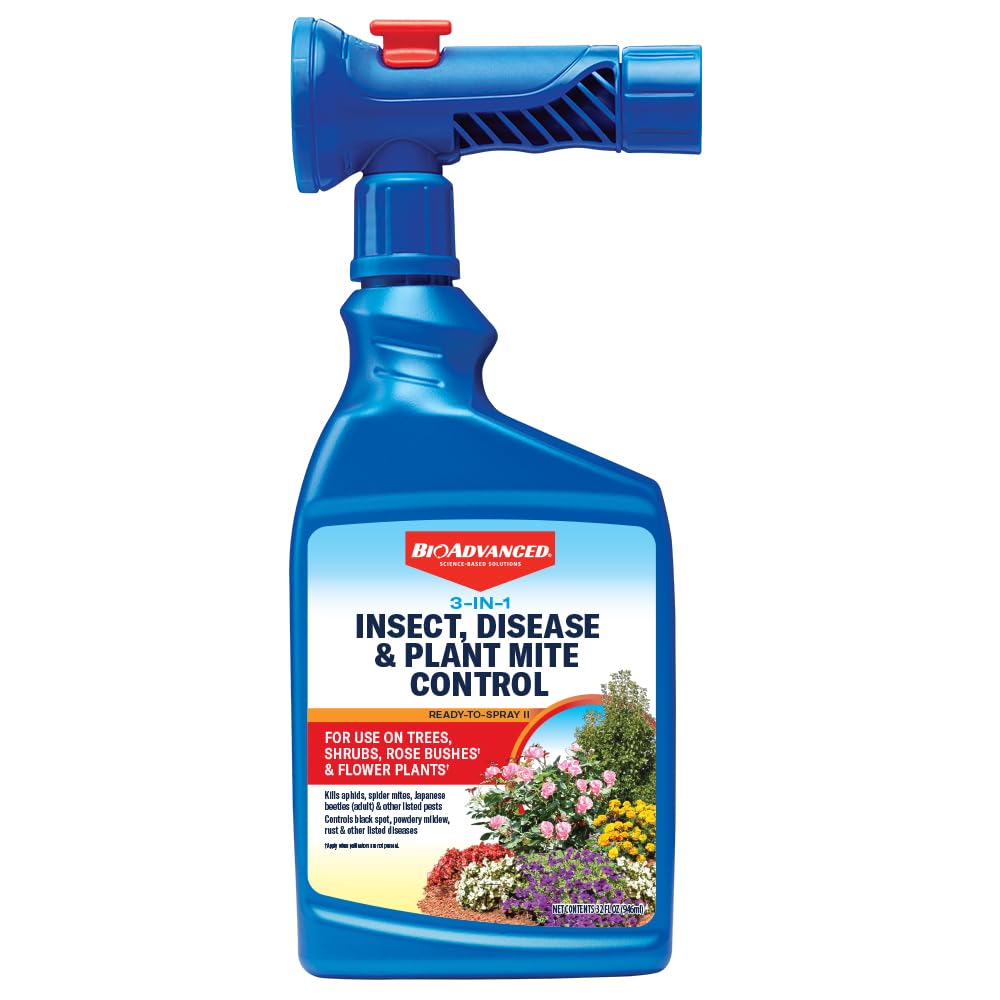 BioAdvanced 3-in-1 bottle ready-to-use outdoor plant protection