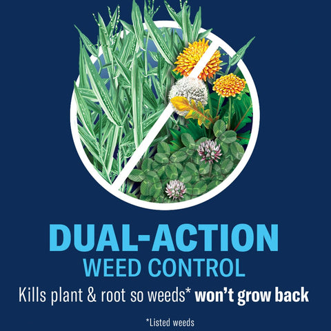 BioAdvanced All-In-One lawn-closeup highlights healthier turf after treatment.